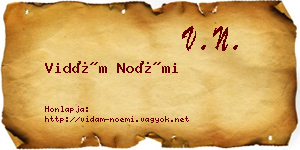 Vidám Noémi névjegykártya